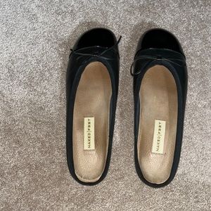 Womens Sz 7M Black mules by Naked Feet, EUC
